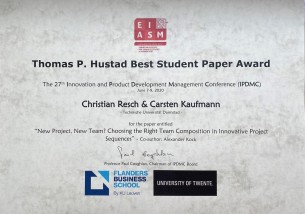 Best Student Paper Award IPDMC 2020